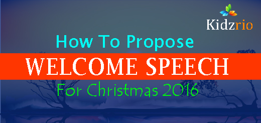 Welcome Speech for Christmas 2016