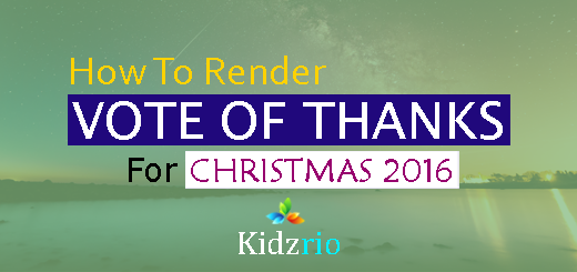 How To Render Vote Of Thanks For Christmas 2016