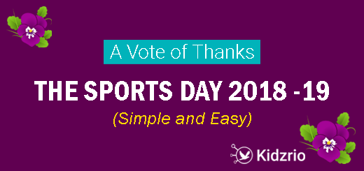 vote of thanks for the sports day 2018 -2019