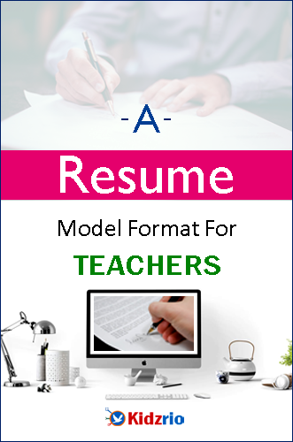 resume model for teachers