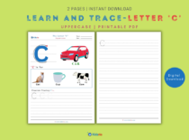 Learn and Trace Letter C (Uppercase)
