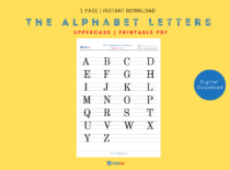The Alphabet Letters - Uppercase Worksheet