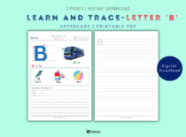 Learn and Trace Letter B (Uppercase)