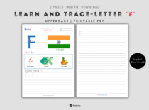 Learn and Trace Letter F (Uppercase)