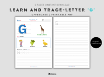 Learn and Trace Letter G (Uppercase)