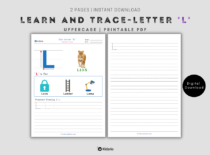 The Alphabets - Learn and Trace Letter L (Uppercase)