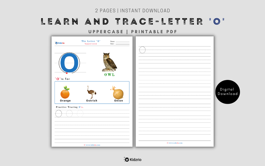 The Alphabets - Learn and Trace Letter O (Uppercase)