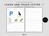 The Alphabets - Learn and Trace Letter P (Uppercase)