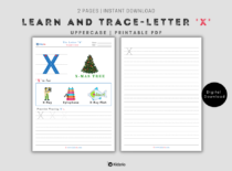 The Alphabets - Learn and Trace Letter X (Uppercase)
