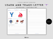 The Alphabets - Learn and Trace Letter Y (Uppercase)