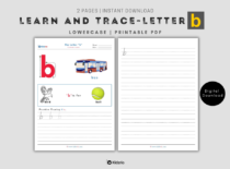 The Alphabets - Learn and Trace Letter b (Lowercase)