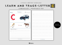 The Alphabets - Learn and Trace Letter c (Lowercase)