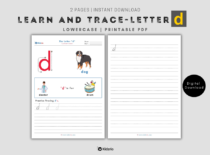 The Alphabets - Learn and Trace Letter d (Lowercase)