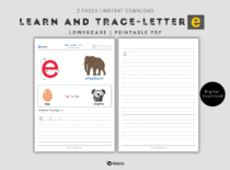 The Alphabets - Learn and Trace Letter e (Lowercase)