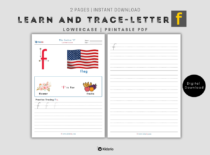 The Alphabets - Learn and Trace Letter f (Lowercase)