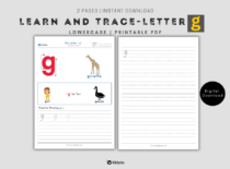 The Alphabets - Learn and Trace Letter g (Lowercase)