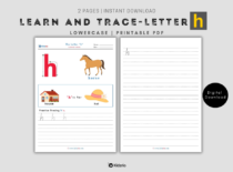The Alphabets - Learn and Trace Letter h (Lowercase)