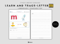 The Alphabets - Learn and Trace Letter m (Lowercase)