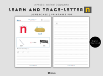 The Alphabets - Learn and Trace Letter n (Lowercase)