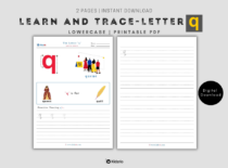 The Alphabets - Learn and Trace Letter q (Lowercase)