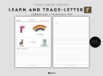 The Alphabets - Learn and Trace Letter r (Lowercase)