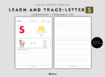 The Alphabets - Learn and Trace Letter s (Lowercase)