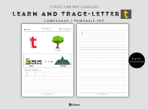 The Alphabets - Learn and Trace Letter t (Lowercase)