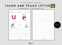 The Alphabets - Learn and Trace Letter u (Lowercase)