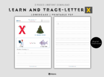 The Alphabets - Learn and Trace Letter x (Lowercase)
