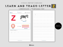The Alphabets - Learn and Trace Letter z (Lowercase)