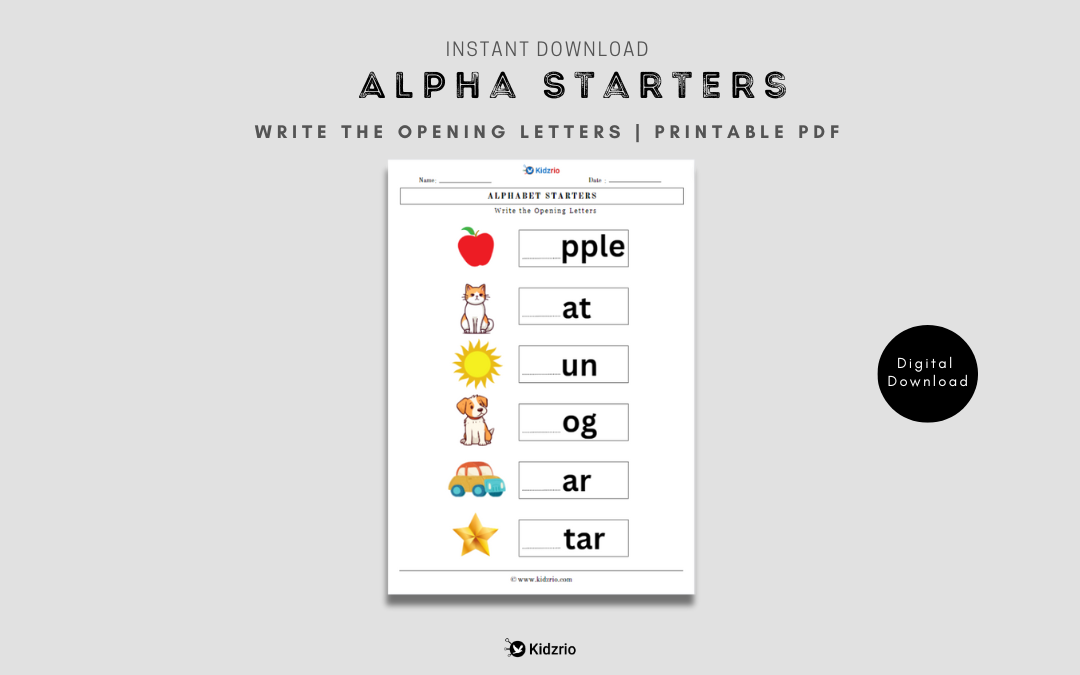 Alpha Starters: Write the Opening Letters