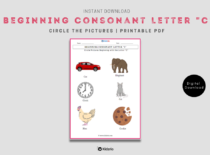 Beginning Consonant Letter "C"