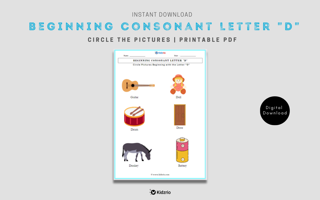 Beginning Consonant Letter "D"