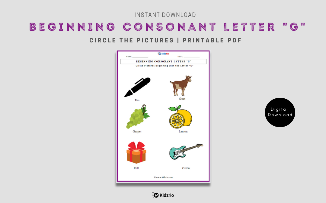 Beginning Consonant Letter "G"
