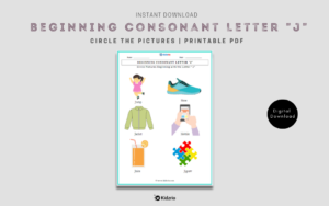 Beginning Consonant Letter "J"