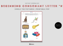 Beginning Consonant Letter "K"