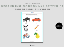 Beginning Consonant Letter "P"
