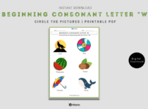 Beginning Consonant Letter "W"