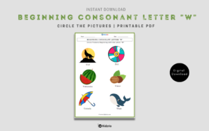 Beginning Consonant Letter "W"