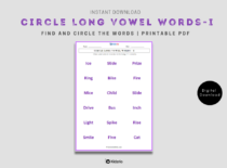 Circle Long Vowel Words - I