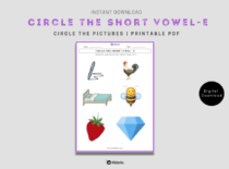 Circle the Short vowel E