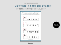 Letter Recognition Lowercase (e-h)
