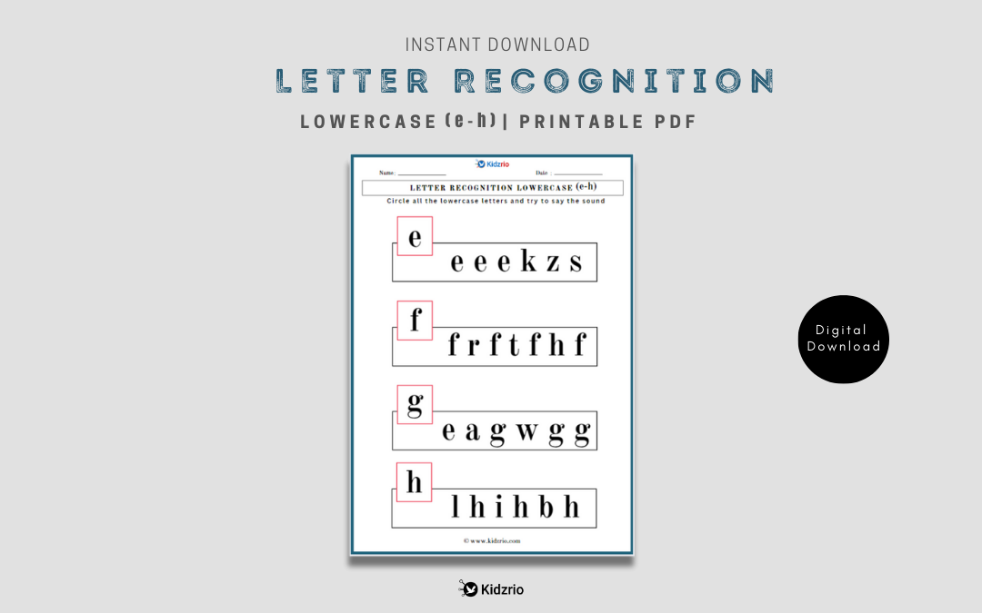 Letter Recognition Lowercase (e-h)