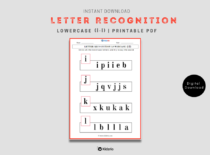 Letter Recognition Lowercase (i-l)