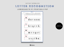 Letter Recognition Lowercase (u-x)