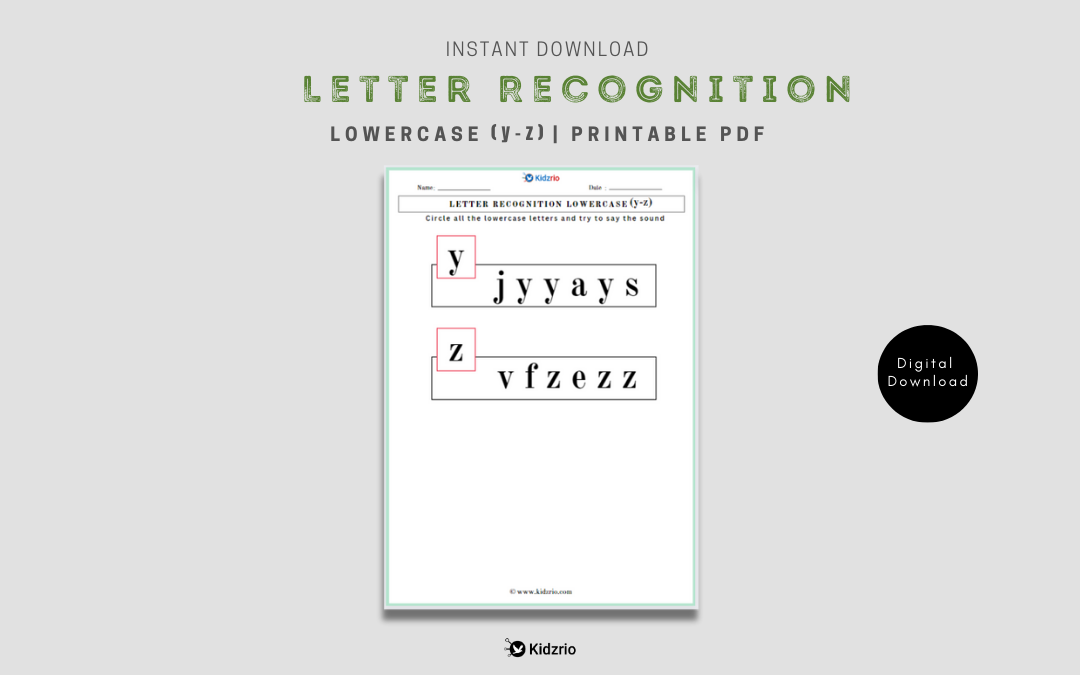 Letter Recognition Lowercase (y-z)