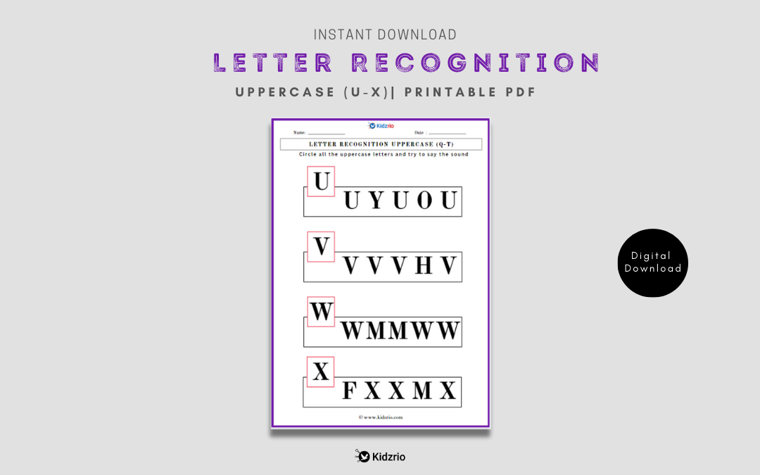 Letter Recognition Uppercase (U-X)