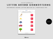 Letter Sound Connections: Beginning Sound Letter Match-Up