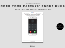 Record your parents' phone number