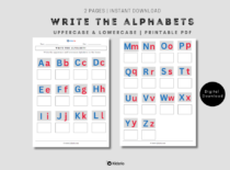 Write the Uppercase and Lowercase Alphabets